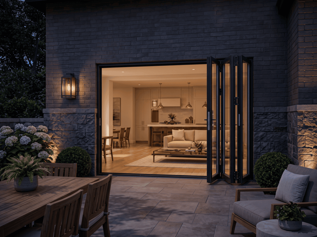 ADA-Compliant ADUs: Building a Backyard Home for Aging in Place 2 Level, wide glass doorway opening onto a patio, suited to an ADA-compliant ADU