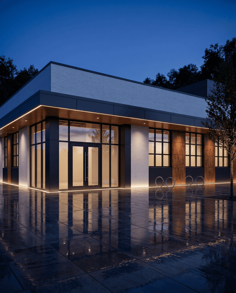 Prefab vs. Traditional Construction: An Honest Comparison for California Homeowners 3 Modern luxury prefab home with large windows built with SIPs panels
