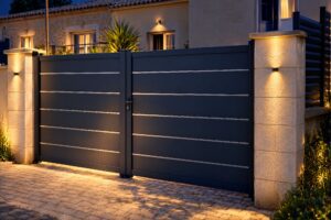 Struxa Modern Flat-Panel Driveway Gate