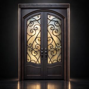 Struxa Wrought Iron Double Entry Door