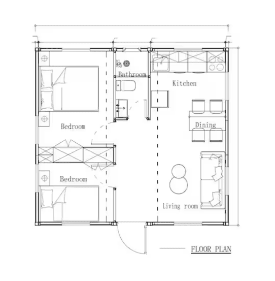 California ADU Permits, Step by Step: What Homeowners Need to Know in 2026 2 ADU floor plan drawing prepared for a California permit set