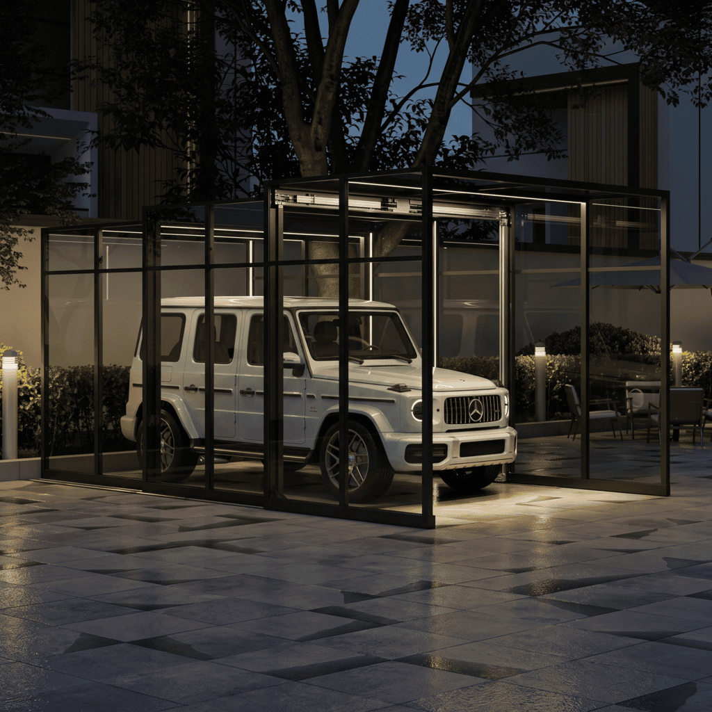 Struxa Retractable Foldable Polycarbonate Carport